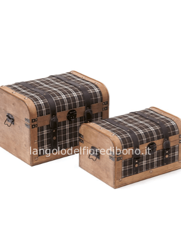 BAULI TARTAN RIVESTITI IN STOFFA