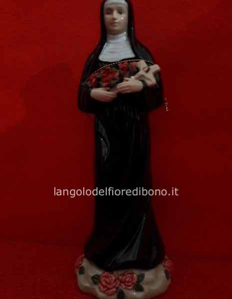 STATUA SANTA RITA DA CASCIA 7 X 7 X H20 PORCELLANA NAVEL
