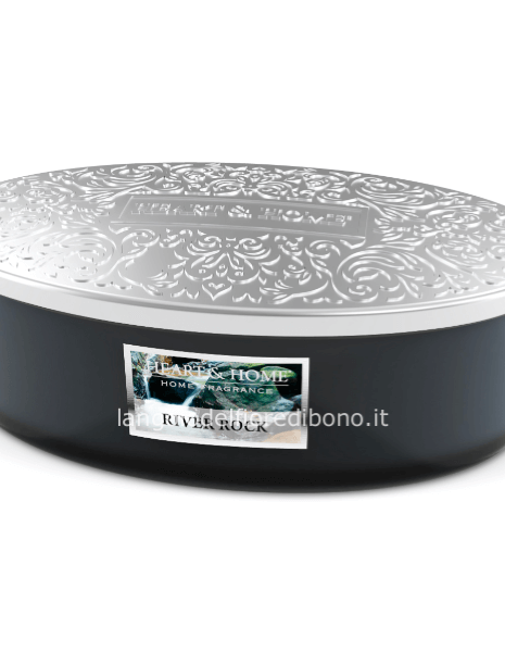 HEART & HOME CANDELA PROFUMATA ELLIPSE 420g - RIVER ROCK