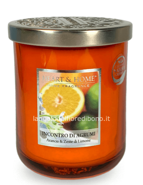 HEART & HOME CANDELA PROFUMATA 340g - INCONTRO DI AGRUMI