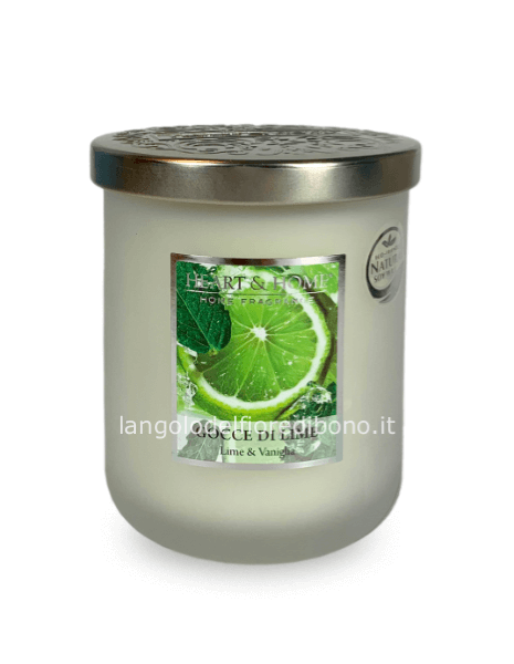 HEART & HOME CANDELA PROFUMATA 115G. GOCCE DI LIME