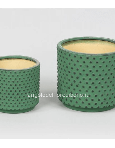 CACHEPOT CERAMICA VERDE SCURO