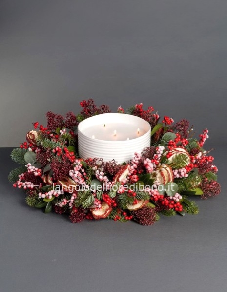 CORONA CENTRO TAVOLA NATALIZIO CM 35